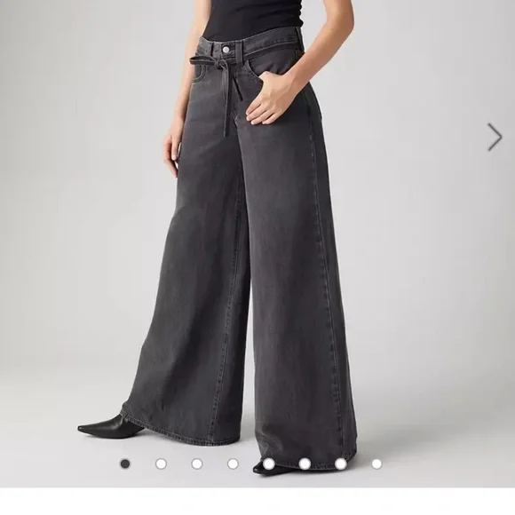 Levi's Women's Wide-Leg Jeans - Dark Gray - Picture 2 of 7